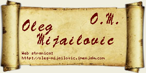 Oleg Mijailović vizit kartica